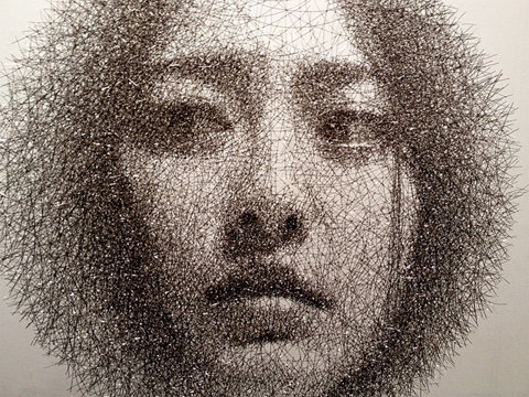 asian woman face art
