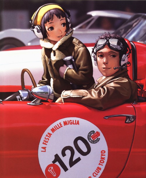 manga-racing-red-car-girl-and-boy-manga