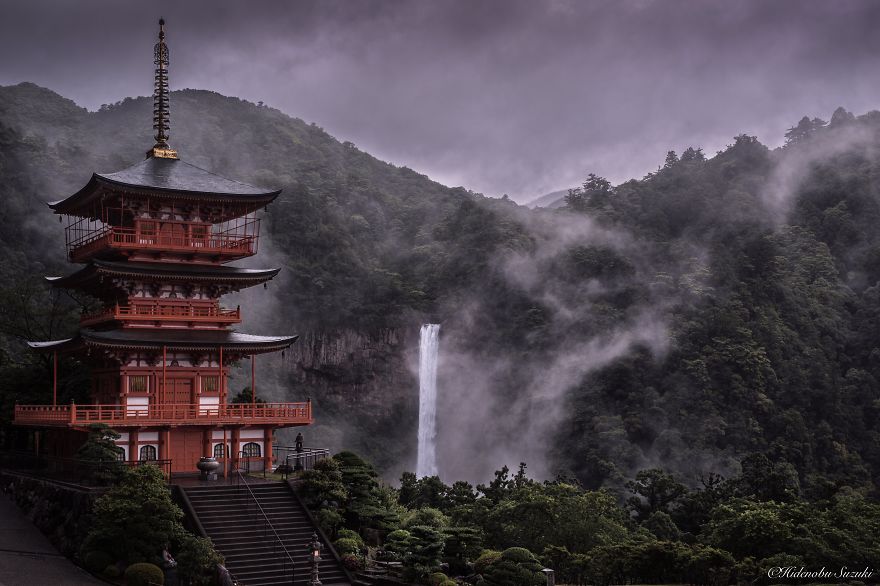 asia-temple-waterfall