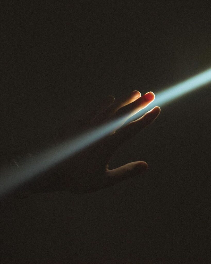hand in the light