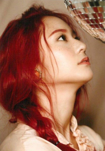 red hair asian girl