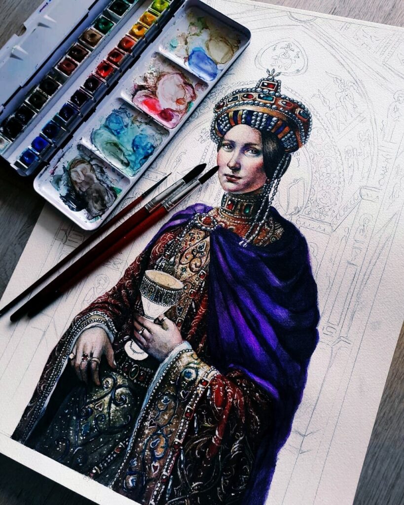russian queen illustration