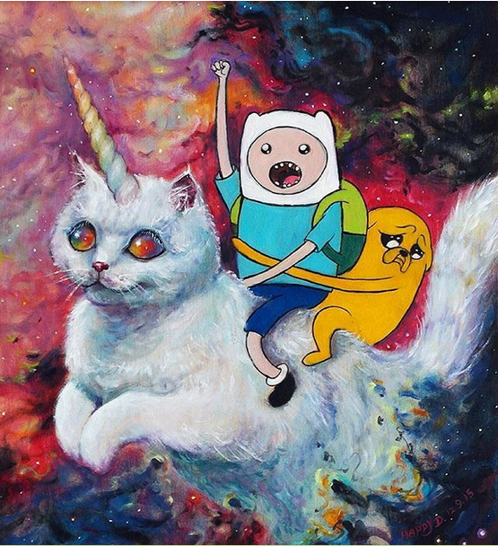 acid trip - space cat