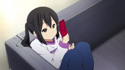 anime girl with telephone