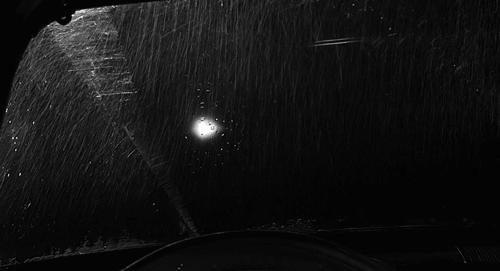 rain in car