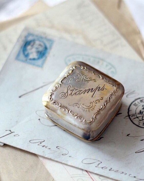 stamps silver box