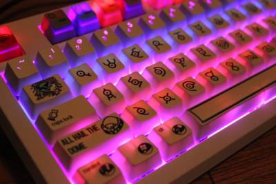 pink light keyboard