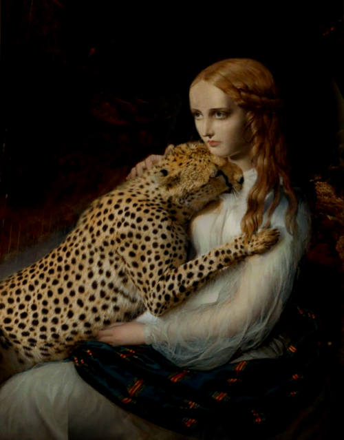 woman and jaguar