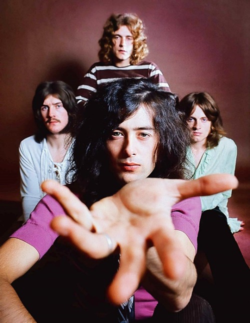 Led Zeppelin photographed by Ron Raffaelli, in Los Angeles, 1969