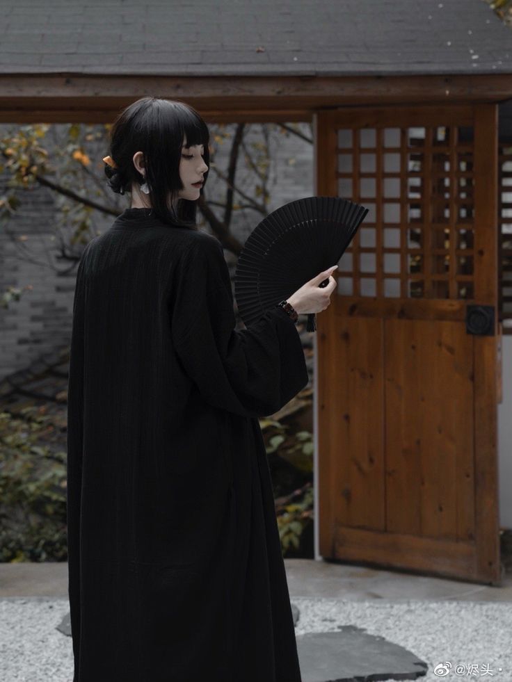 japanese woman in black