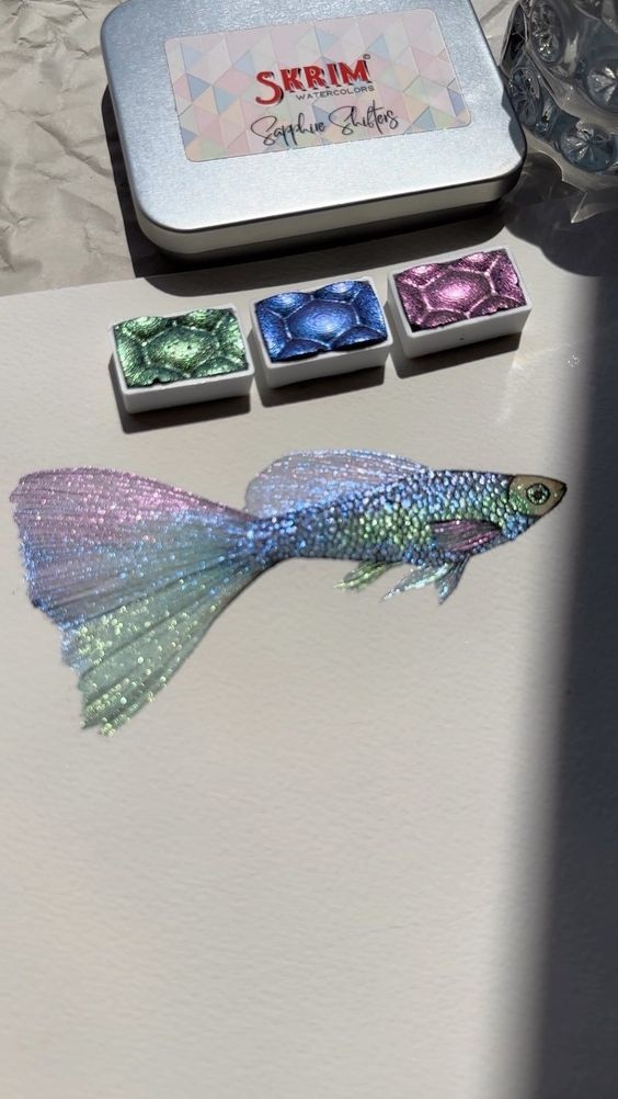 sparkling fish illustration
