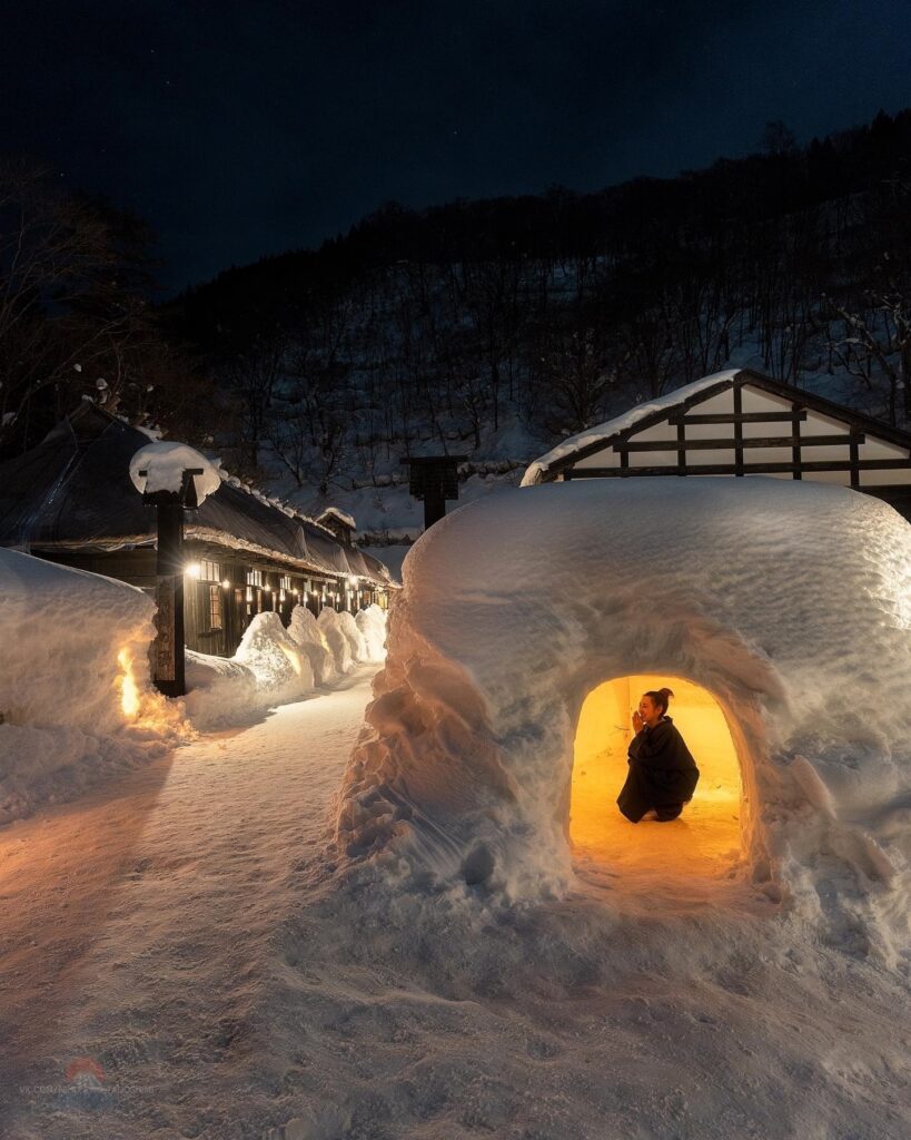 snow cave in Japan
